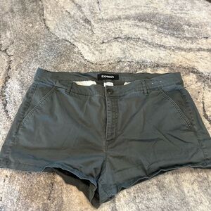 Express Women's Charcoal Cargo Shorts